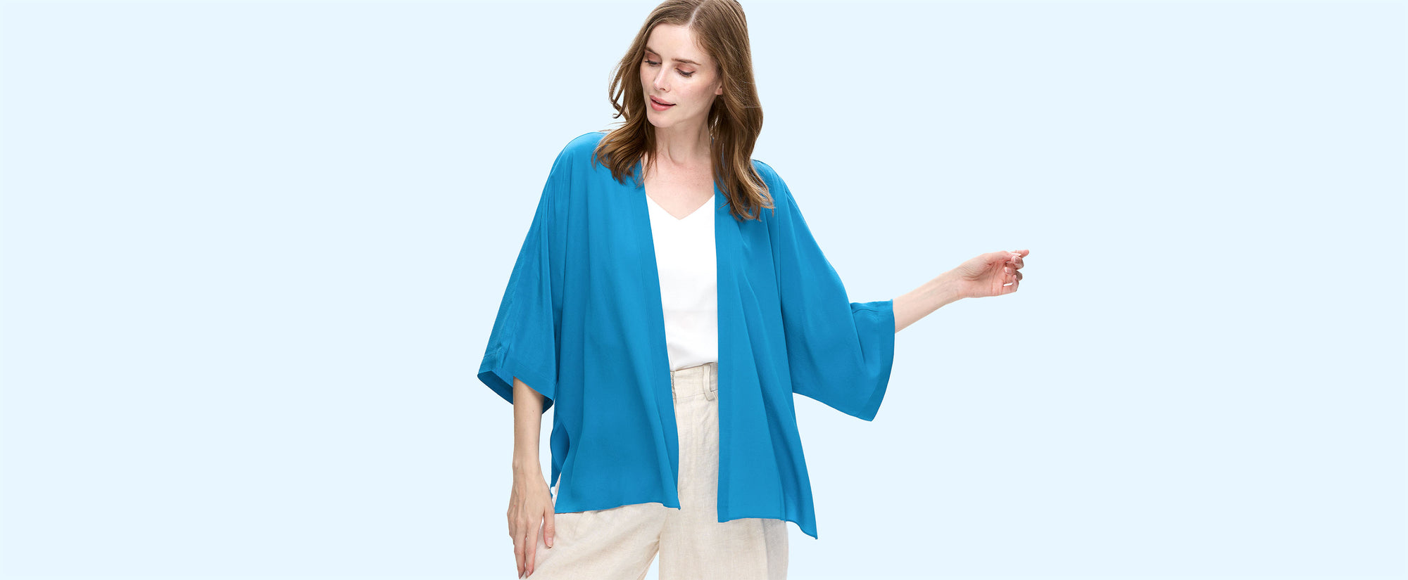 Womens Silk Relax Cardigan