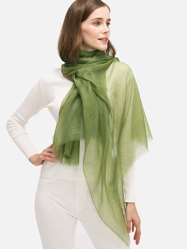 Olive & Cocoa Classic Cashmere Scarf