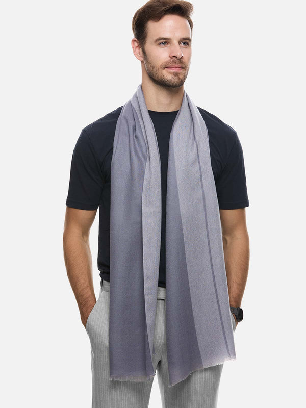 Men's 100% Cashmere Scarf | Blue Gray Basic | Ovcio